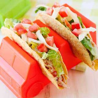 Slow Cooker Salsa Chicken Tacos (2-Ingredients)