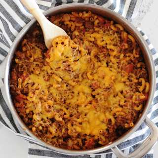 One Pot Cheesy Beef Goulash