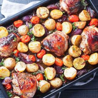 Chicken Thigh Sheet Pan Dinner