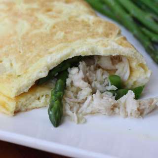 Crab and Asparagus Omelette
