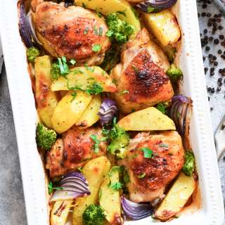 Roasted Chicken Pieces with Potatoes