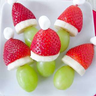 Grinch Fruit Kabobs