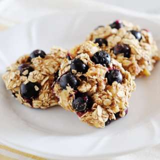 Banana Blueberry Oatmeal Breakfast Cookies