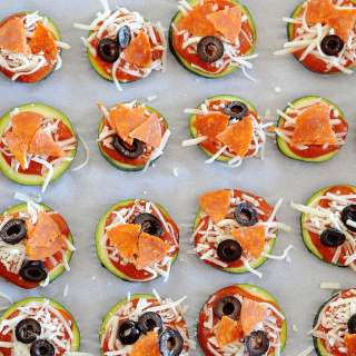 Low Carb Zucchini Pizza Bites