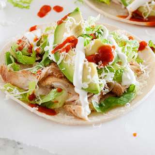 Spicy Chicken Tacos with Honey Sriracha Sauce