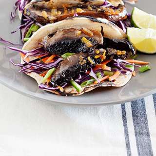 Orange-Ginger Glazed Portobello Mushroom Tacos