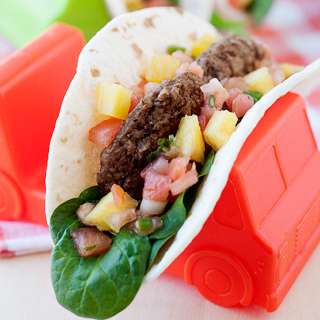 Breakfast Sausage Tacos with Pineapple Salsa