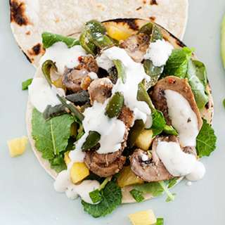 Mushroom Tacos with Poblano Peppers