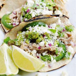 Slow Cooker Tequila Lime Pulled Pork Tacos