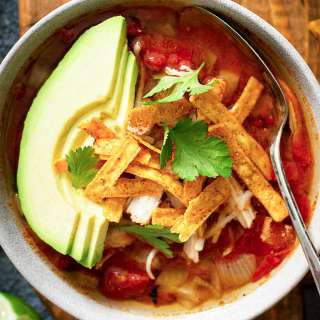 Rotisserie Chicken Tortilla Soup (Family Friendly)