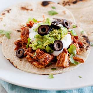 Easy Shredded Chicken Enchilada Tacos
