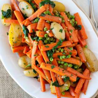 Carrot, Fingerling Potato, and Pea Ragout Recipe