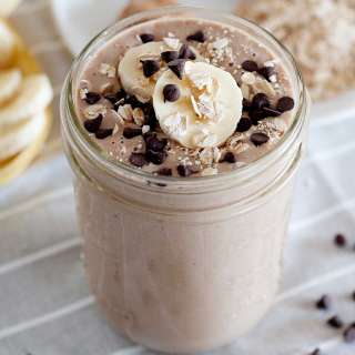 Chocolate Peanut Butter Banana Oatmeal Smoothie