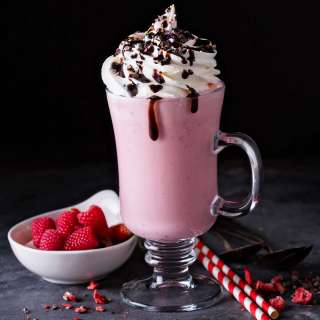Raspberry Hot Chocolate (Real Fruit!)