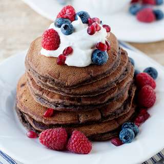 Chocolate Chocolate Chip Pancakes