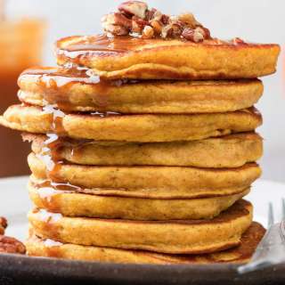 Butternut Squash Pancakes with Oats