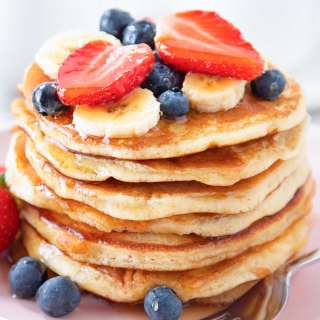 Fluffy Coconut Milk Pancakes