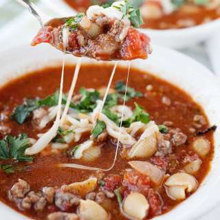 Lasagna Soup in the Slow Cooker
