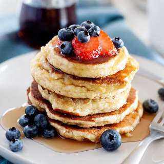 Banana Almond Flour Pancakes with Almond Milk
