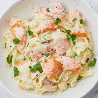 Salmon Alfredo (Family Friendly Recipe)