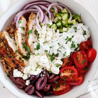 Rotisserie Chicken Greek Bowls