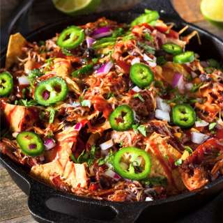 Easy Skillet Pulled Pork Nachos