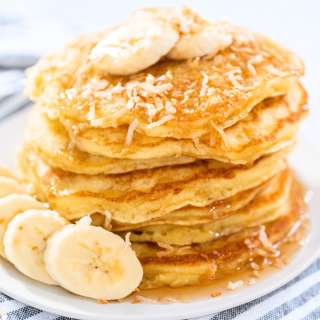 Banana Pancakes with Shredded Coconut