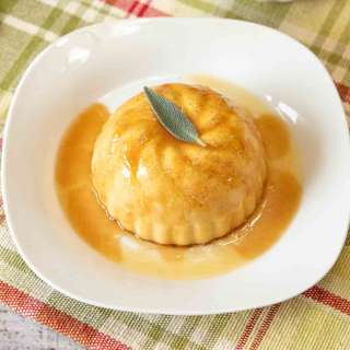 Pumpkin Panna Cotta with Caramel Syrup