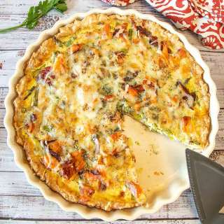 Smoked Salmon Asparagus Quiche