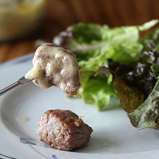 Steak Fondue with Mustard Caper Sauce