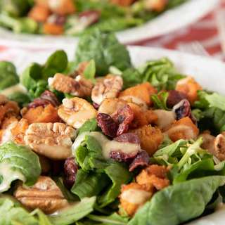 Pecan Sweet Potato Cranberry Salad