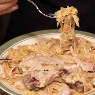 Pork and Cabbage in Cream Sauce