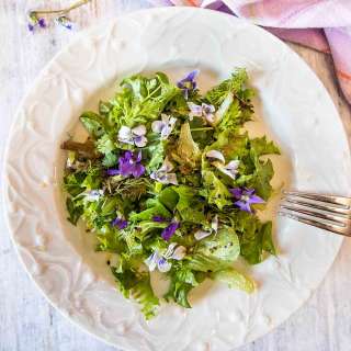 Herb Salad with Optional Edible Flowers