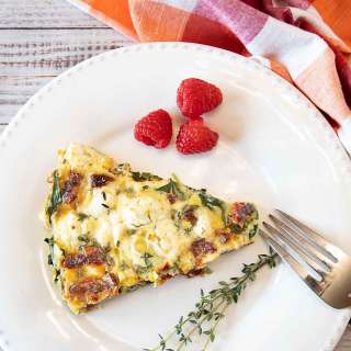 Sun Dried Tomato and Spinach Quiche