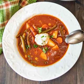 Hearty Ground Beef Vegetable Soup