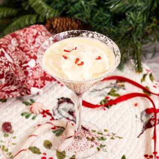 White Peppermint Bark Martini