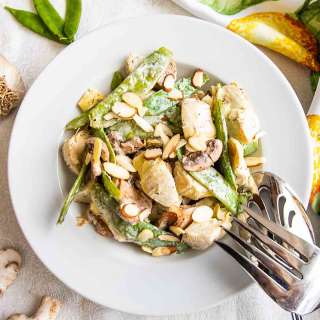Artichoke Salad with Pea Pods & Mushrooms