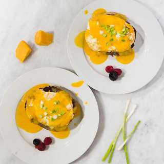 Wisconsin Eggs Benedict with Beer Cheese Sauce