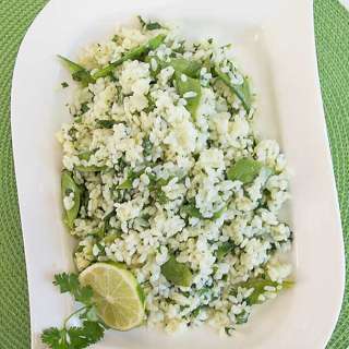 Cilantro Lime Rice with Snow Peas
