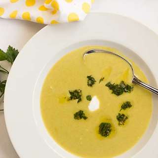 Asparagus Soup with Chimichurri