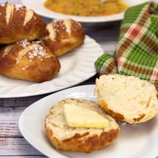 Pretzel Rolls (with Sourdough Discard Option)