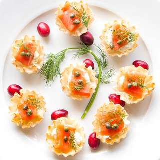 Salmon Phyllo Cups