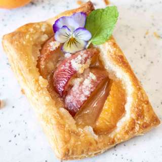 Peach Tart in Puff Pastry