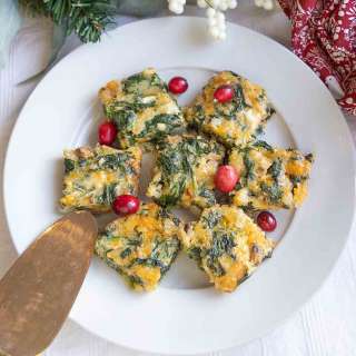 Spinach and Cheddar Squares