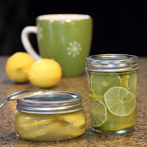 (Lime or) Lemon Ginger Honey in a Jar