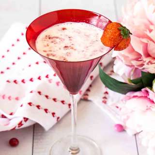 White Chocolate Strawberry Martini