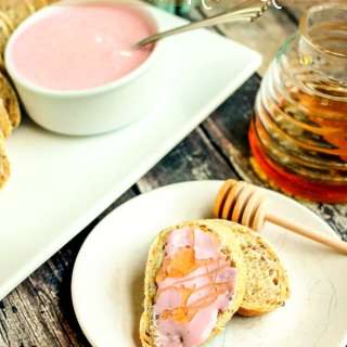 Strawberry Cream Cheese with Honey Drizzle
