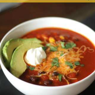 Skinny Cheesy Enchilada Soup
