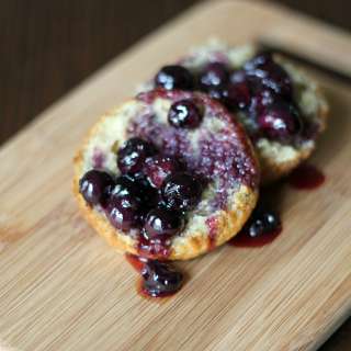 Banana Bread with Warm Blueberry Compote