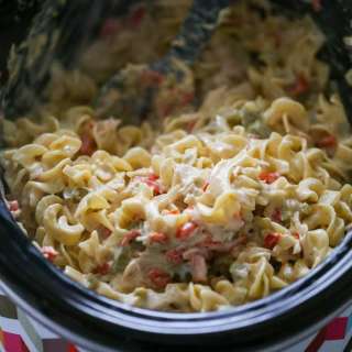 Southwest Crockpot Egg Noodle Casserole